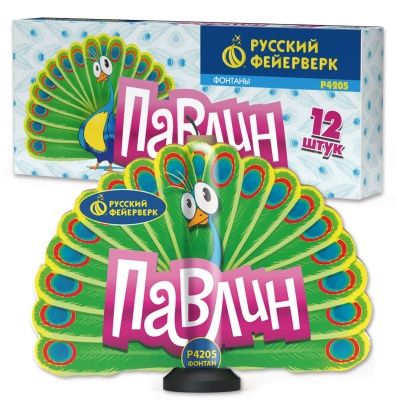 Павлин F Пиротехнический фонтан купить в Ноябрьске | noyabrsk.salutsklad.ru